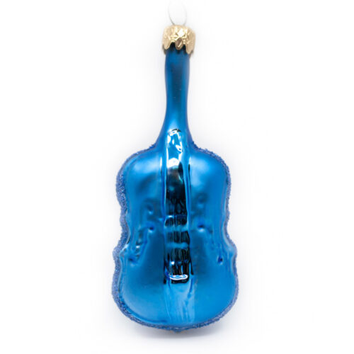 Weihnachtsschmuck Kontrabass blau
