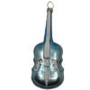 Weihnachtsschmuck Kontrabass blau und silber