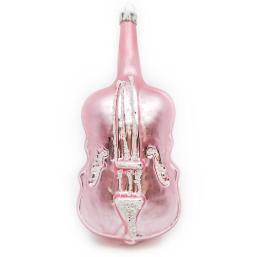 Christmas decoration double bass pink