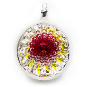Christmas bauble red white dots