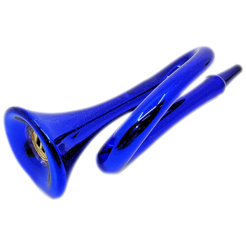 Weihnachtsschmuck Trompete blau