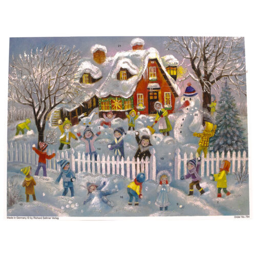 Adventskalender Schneeballspiel