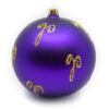 Weihnachtskugel violett Lilie gold