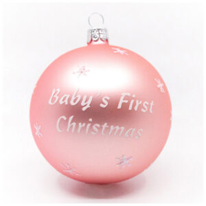 Christmas bauble red white dots