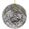 Paillettenkugel Silber