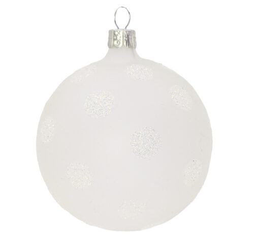 Christmas Bauble Dots White