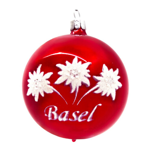 Basel Christmas bauble with edelweiss