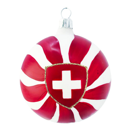 Swiss Christmas bauble striped