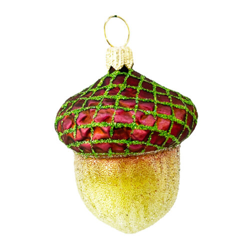 Christmas decoration glittering acorn