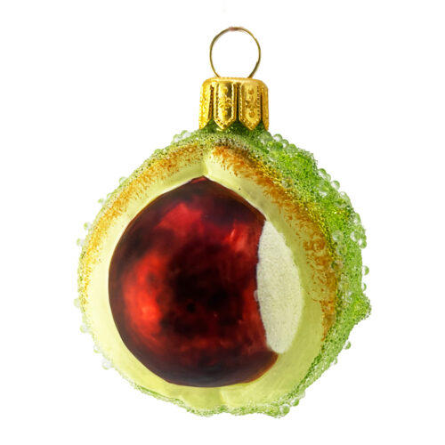 Christmas decoration glittering chestnut