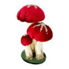 Mushrooms set of three made of velour