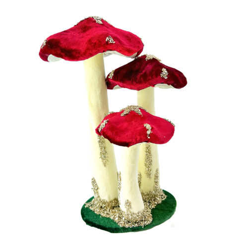 Pilze Dreierset aus Velour gross
