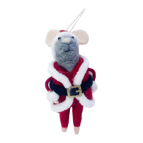 Filzmaus als Weihnachtsmann