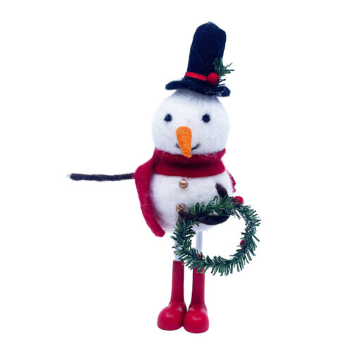 Schneemann mit Kranz