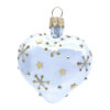 Weihnachtsschmuck Herz mit Schneeflocken in Weiss und Gold