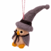 Felt Ornament Owl Grey
