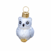 Weihnachtsschmuck Eule weiss mini