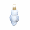 Weihnachtsschmuck Eule weiss mini