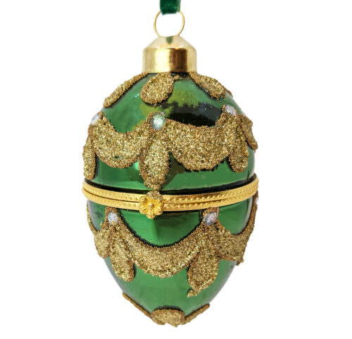 Fabergé Egg Christmas Ornament Green