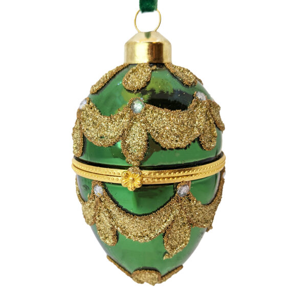Fabergé Egg Christmas Ornament Green