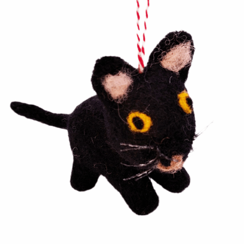 Filzhänger Katze schwarz