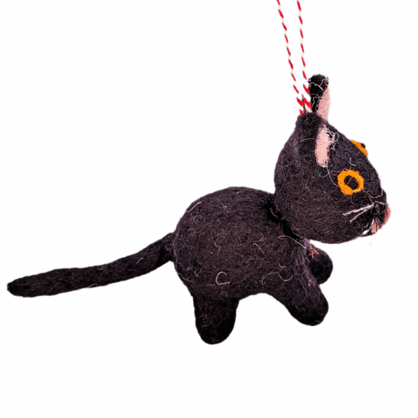 Felt Ornament Black Cat