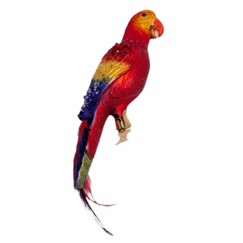 Christmas Ornament Parrot Red