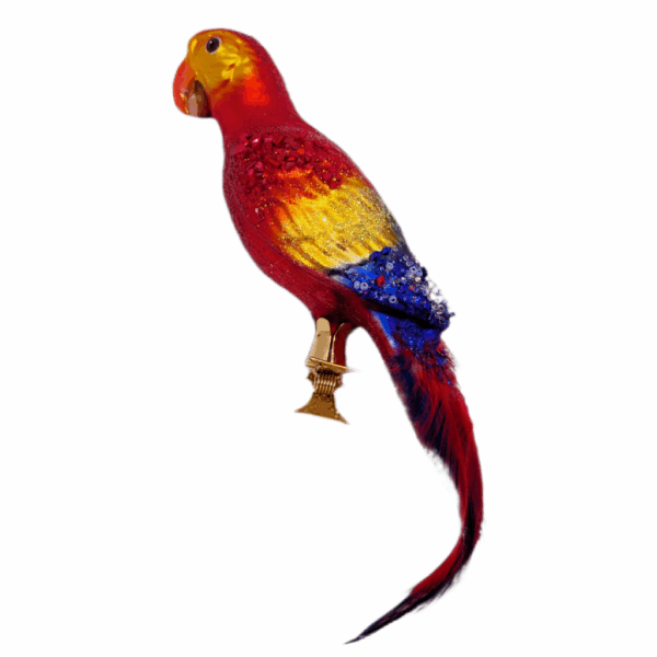 Christmas Ornament Parrot Red