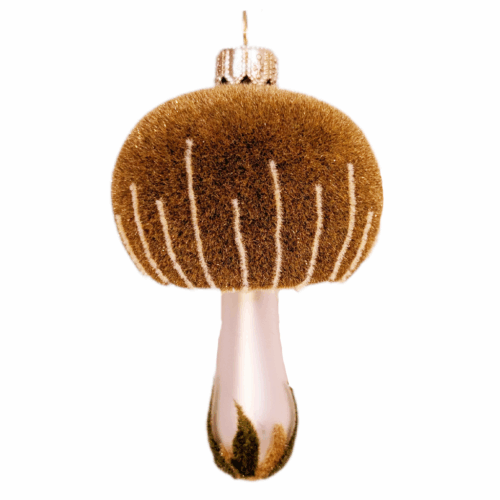 Christmas Ornament Mushroom Brown