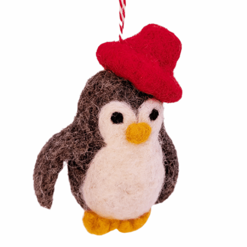 Filzhänger Pinguin mit Hut