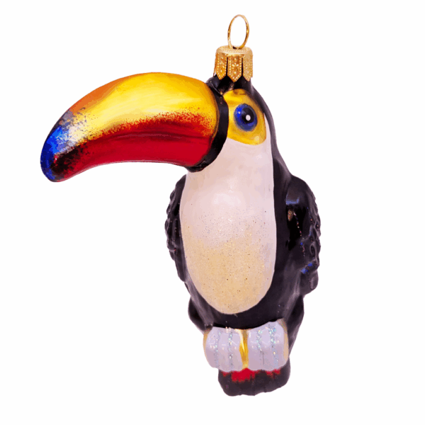 Weihnachtsschmuck Tukan schwarz-bunt