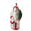 Vintage Weihnachtsschmuck Nikolaus Perlmutt rot