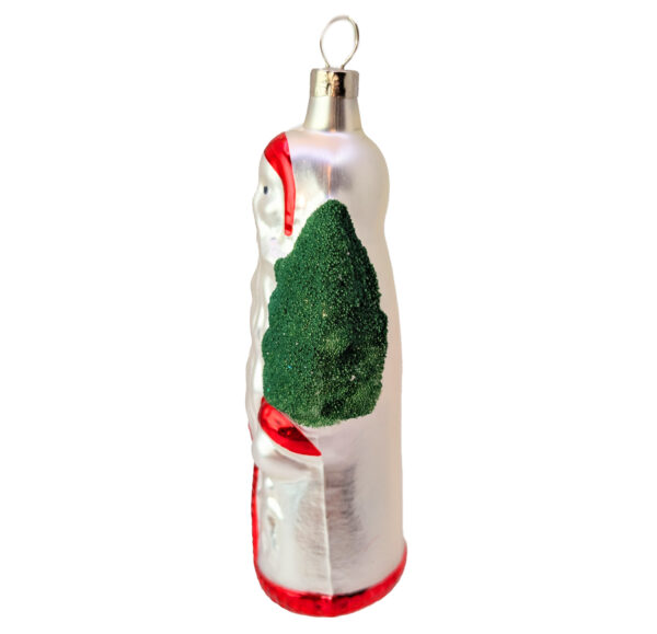 Vintage Weihnachtsschmuck Nikolaus Perlmutt rot