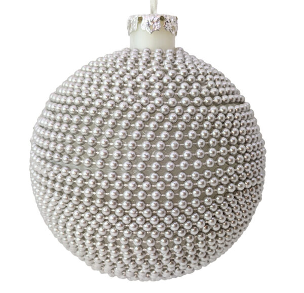 Christmas Bauble Beads Silver