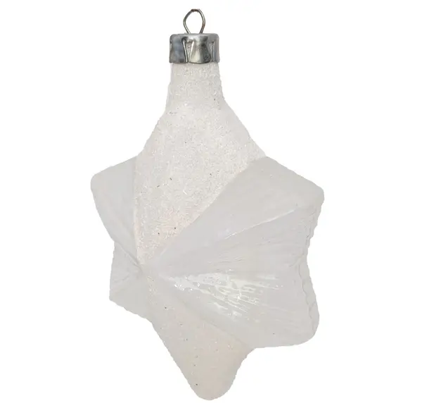 Weihnachtsschmuck Stern transparent 2 Weihnachtsschmuck Stern mit Glitzer transparent