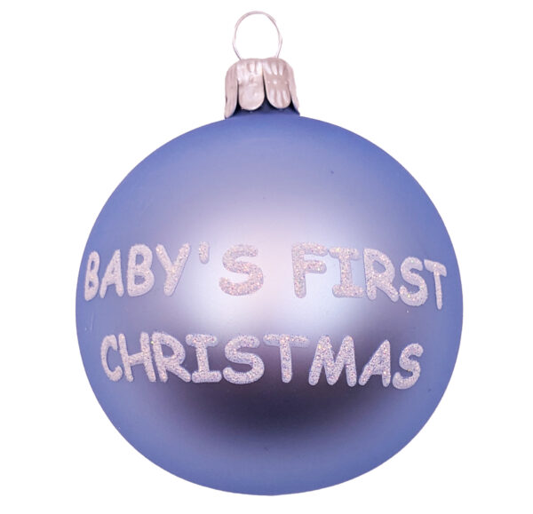 Christmas Bauble Baby First Christmas Blue