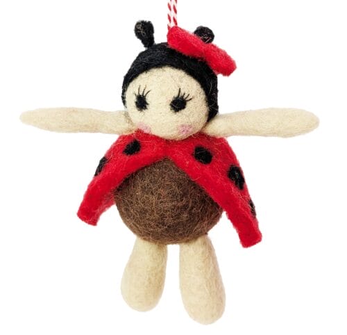 Felt Ornament Ladybug Girl